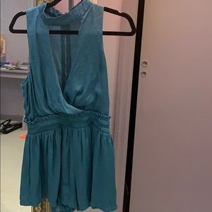 Cute blue green romper